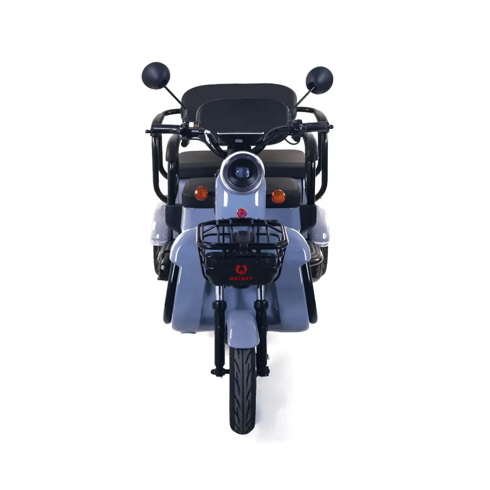 Triciclu Electric Rotakt Camarad Autonomie 58Km, Viteza maxima 25 km/h, Putere 1000W, Acumulatori 60V/20Ah, Timp de incarcare 6-8h, Fara Permis