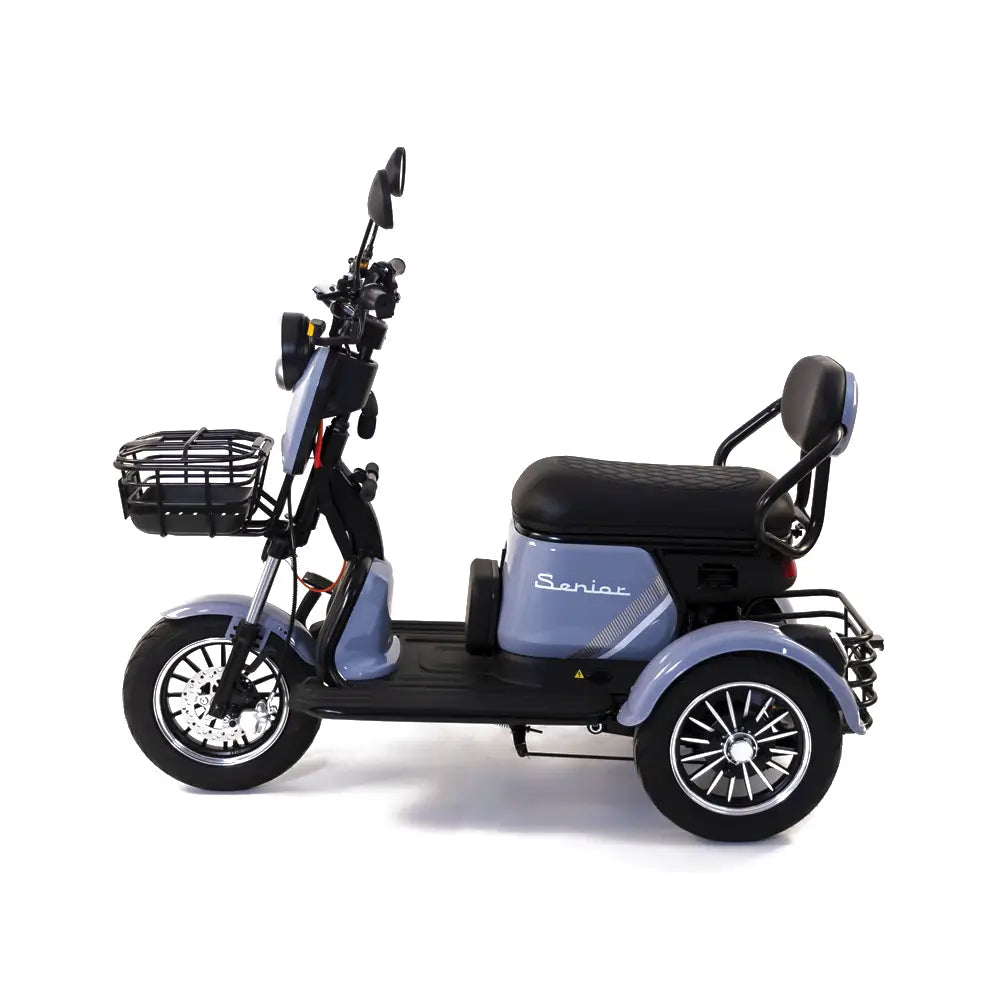 Triciclu Electric Rotakt Senior Motor 1000W, viteza maxima 25 km/h, Autonomie 62 km, Baterie plumb-acid 60V 20Ah, Greutate maximă 187 kg, Fara permis