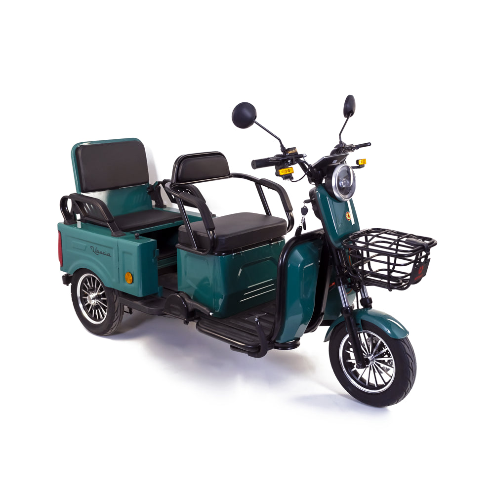 Triciclu electric Rotakt Liberia 1400W, viteza maxima 25 km/h, autonomie 48 km, baterie plumb- acid 60V 20Ah greutate maxima 292 kg, Fara permis