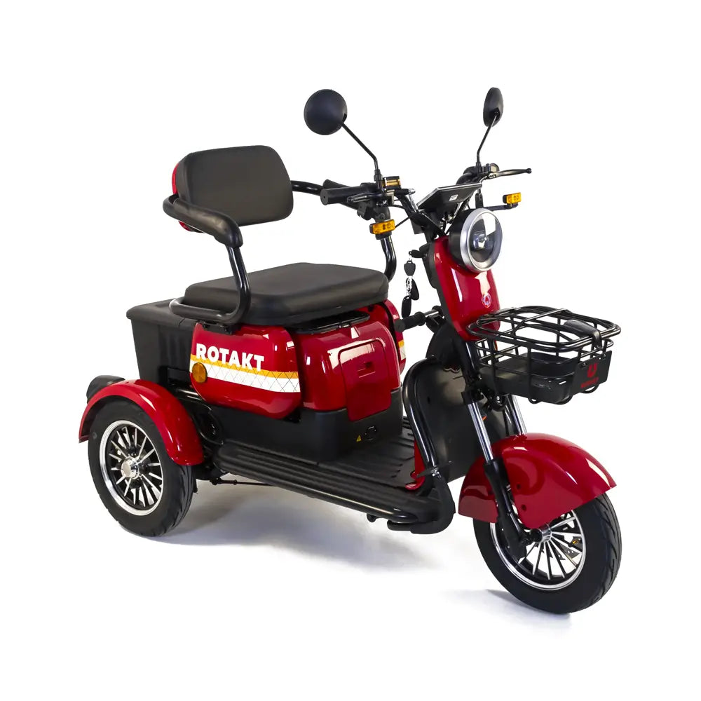 Triciclu Electric Rotakt Safari Motor 1000W, viteza maxima 25 km/h Autonomie 62 km Baterie plumb-acid 60V 20Ah Greutate maxima 187 kg, Fara permis