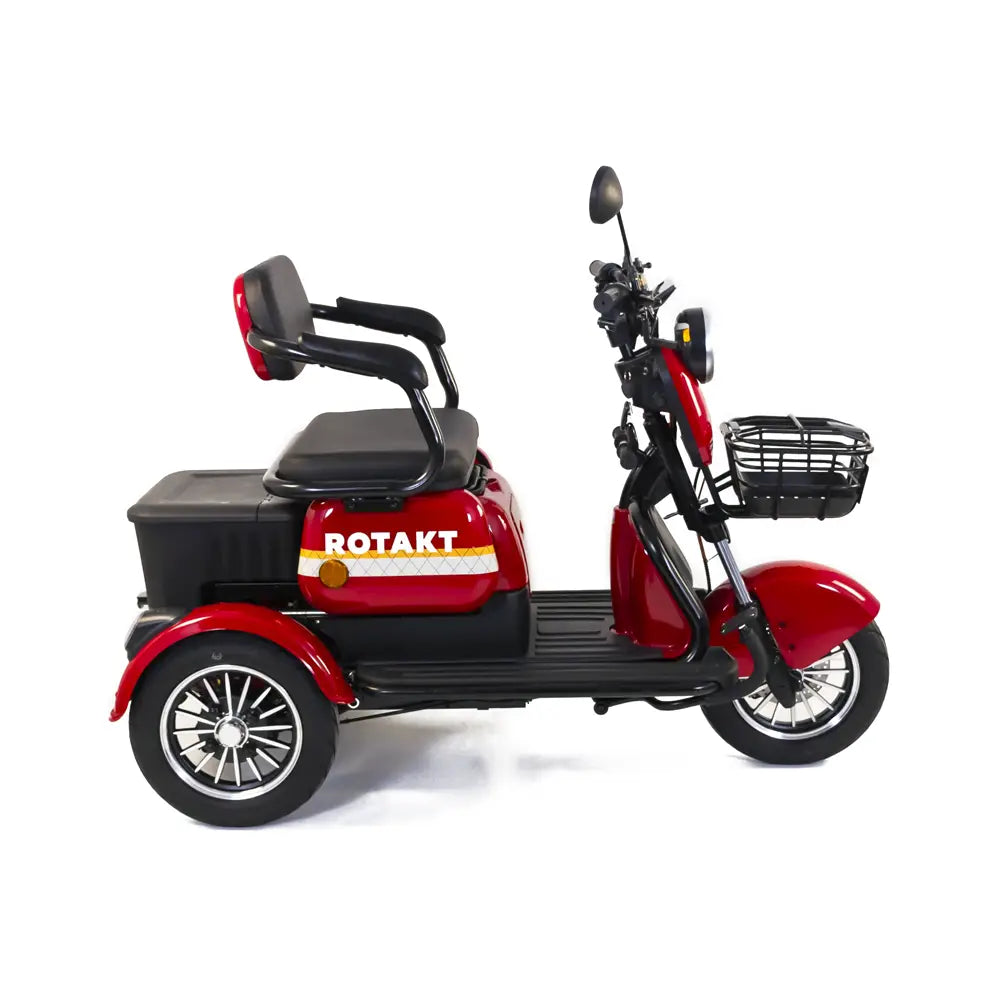 Triciclu Electric Rotakt Safari Motor 1000W, viteza maxima 25 km/h Autonomie 62 km Baterie plumb-acid 60V 20Ah Greutate maxima 187 kg, Fara permis