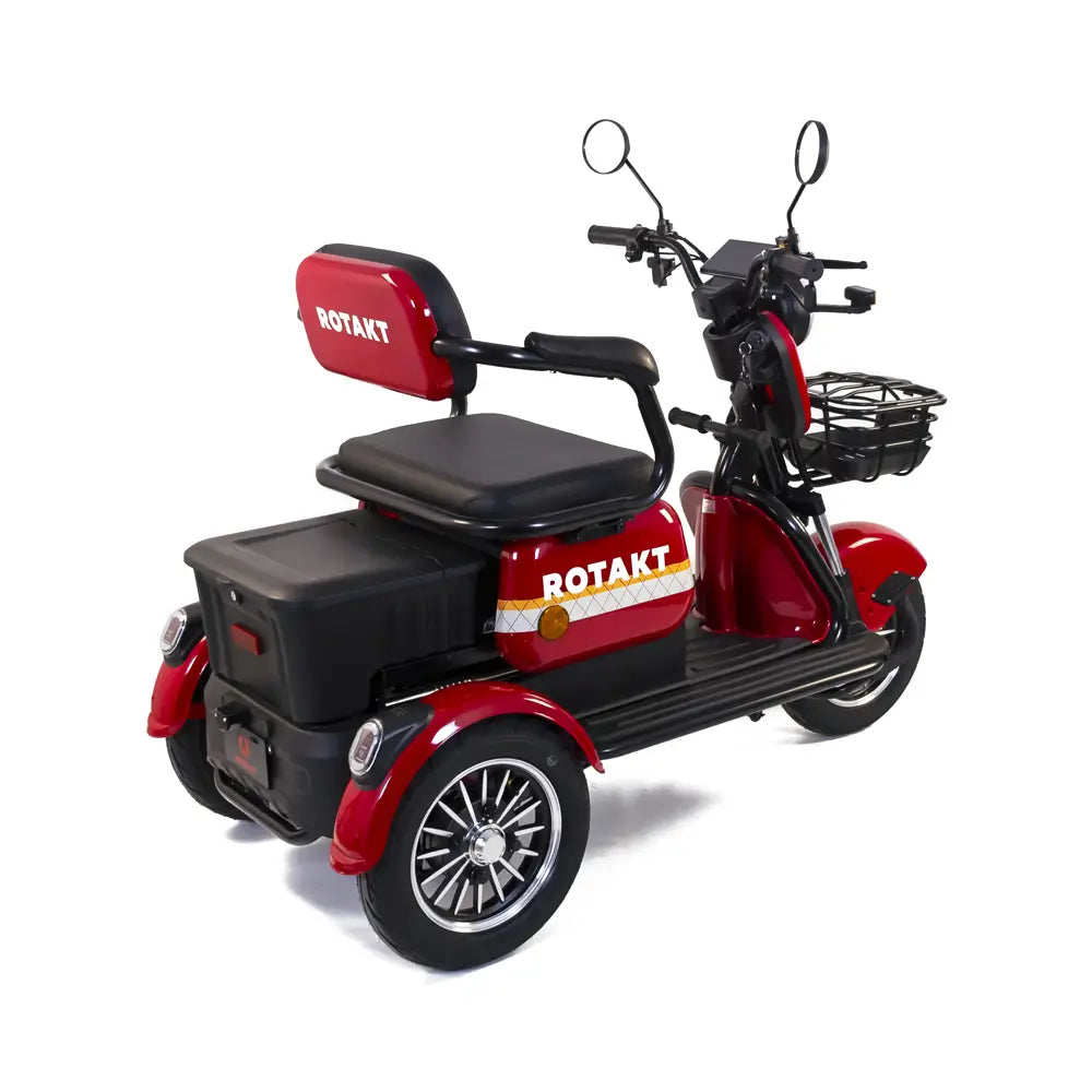 Triciclu Electric Rotakt Safari Motor 1000W, viteza maxima 25 km/h Autonomie 62 km Baterie plumb-acid 60V 20Ah Greutate maxima 187 kg, Fara permis