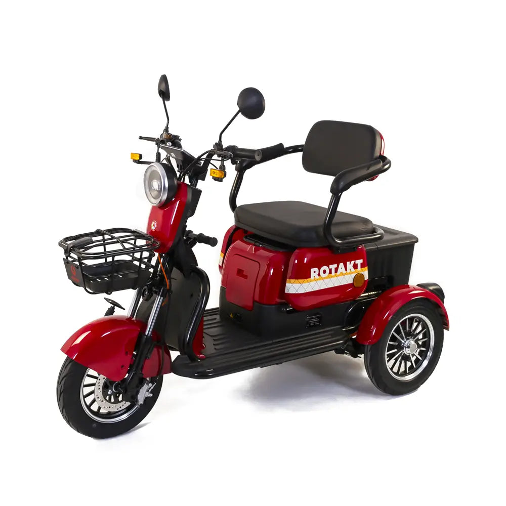 Triciclu Electric Rotakt Safari Motor 1000W, viteza maxima 25 km/h Autonomie 62 km Baterie plumb-acid 60V 20Ah Greutate maxima 187 kg, Fara permis