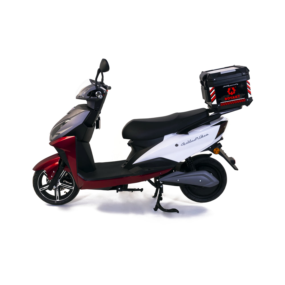 Scuter Rotakt Galileo Ultra, Viteză maximă 45Km/h, Autonomie 45Km, Putere 2400W, Acumulatori 72V / 30Ah, Timp de încărcare 6-8h, KeyLess Go, USB, NFC/Bluetooth