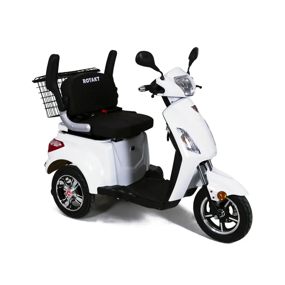Triciclu Electric Rotakt Voyager Motor 1000W, Viteza maxima 25 km/h, Autonomie 49 km Baterie plumb-acid 60V 20Ah Greutate maxima 199kg, Fara permis