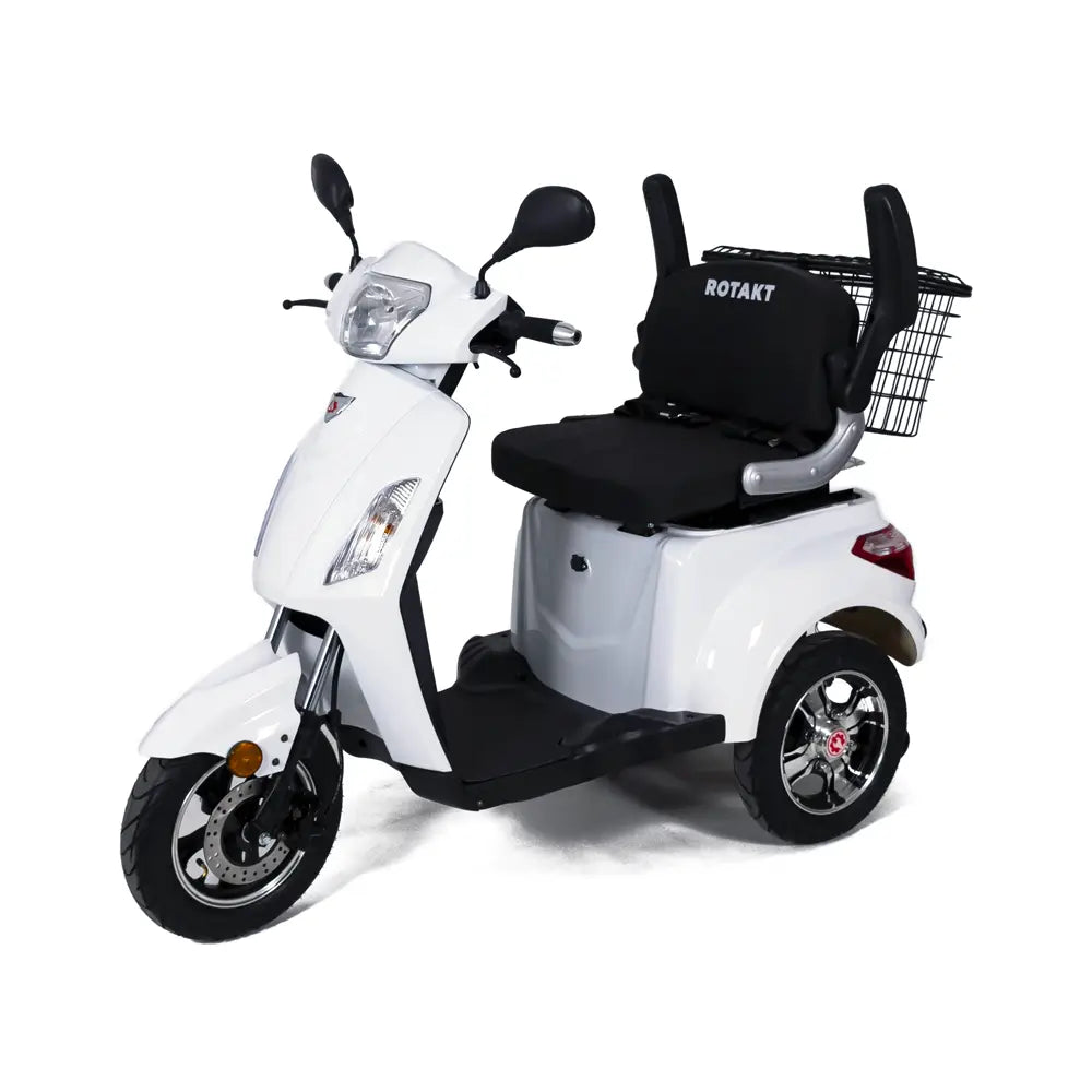 Triciclu Electric Rotakt Voyager Motor 1000W, Viteza maxima 25 km/h, Autonomie 49 km Baterie plumb-acid 60V 20Ah Greutate maxima 199kg, Fara permis