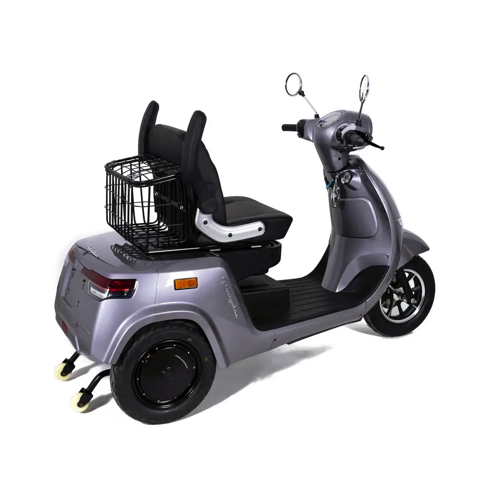 Triciclu Electric Rotakt Navigator 2 Motoare De 400W, Viteza maxima 25 km/h, Autonomie 80 km, Baterie plumb-acid 60V 20Ah, Greutate maxima 300kg, Fara permis