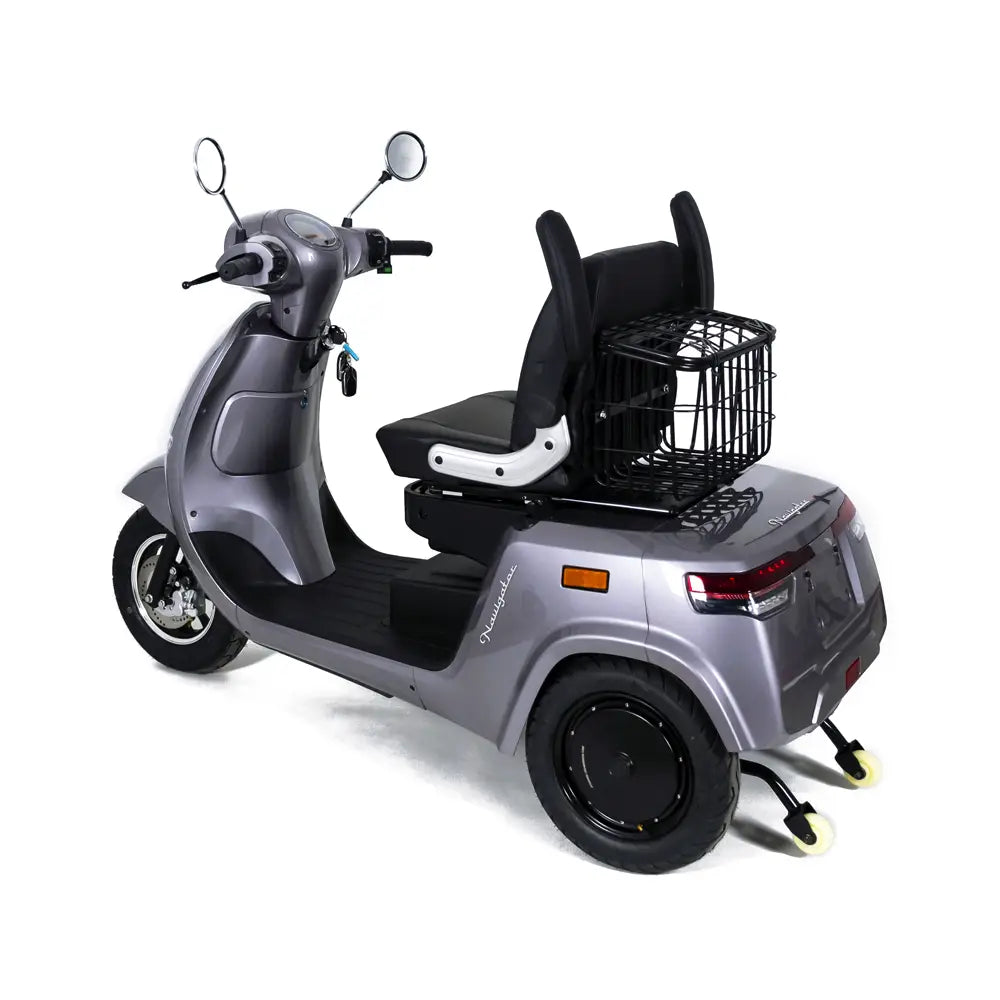 Triciclu Electric Rotakt Navigator 2 Motoare De 400W, Viteza maxima 25 km/h, Autonomie 80 km, Baterie plumb-acid 60V 20Ah, Greutate maxima 300kg, Fara permis