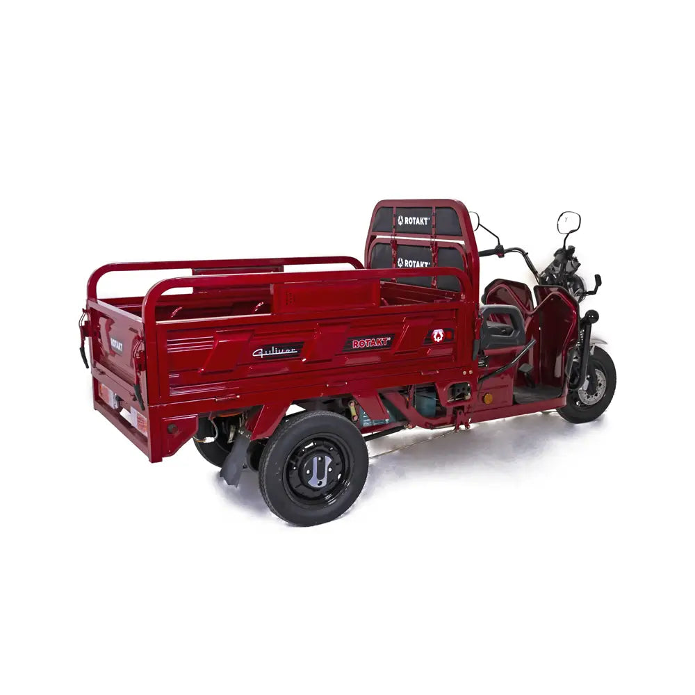 Triciclu Electric cu Remorca Rotakt Guliver 2000W 25 km/h Autonomie pana la 68 km Baterie Plumb-acid 72V 58Ah Greutate maxima 617 kg, Fara permis - Portocaliu