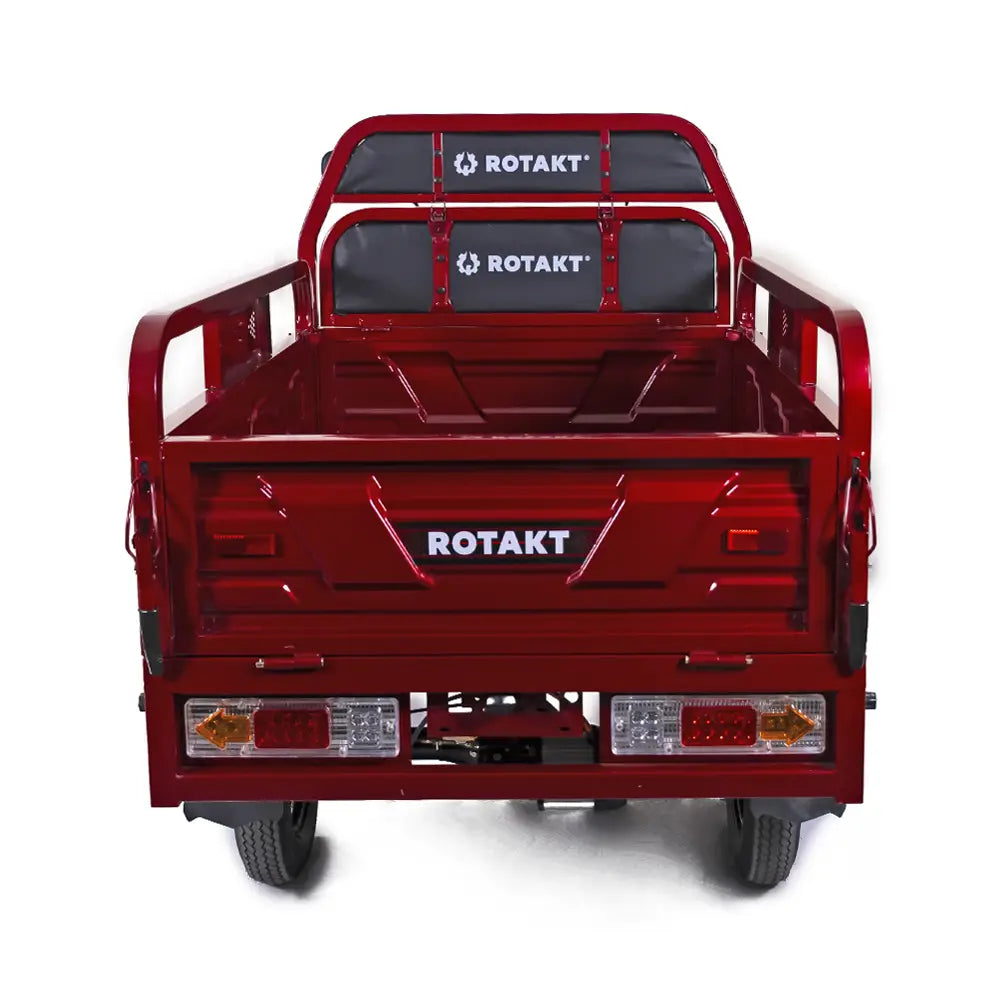 Triciclu Electric cu Remorca Rotakt Guliver 2000W 25 km/h Autonomie pana la 68 km Baterie Plumb-acid 72V 58Ah Greutate maxima 617 kg, Fara permis - Portocaliu