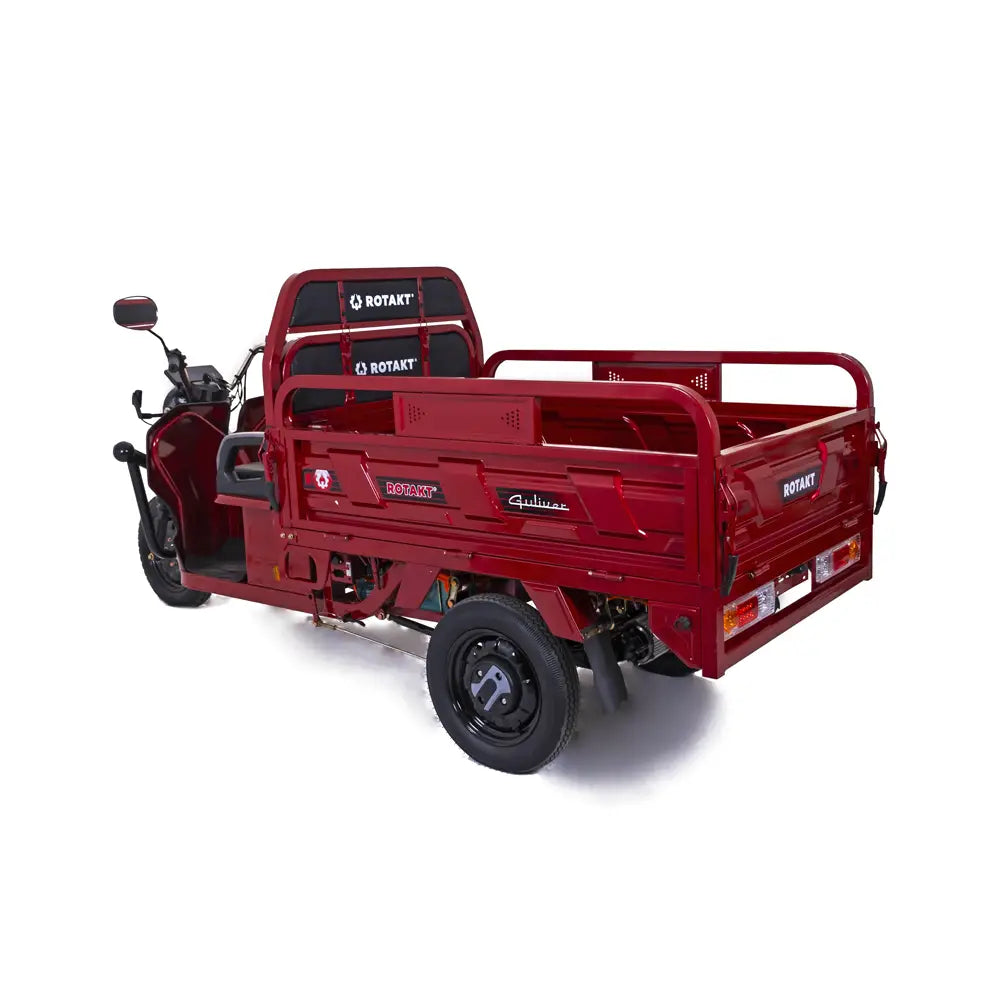 Triciclu Electric cu Remorca Rotakt Guliver 2000W 25 km/h Autonomie pana la 68 km Baterie Plumb-acid 72V 58Ah Greutate maxima 617 kg, Fara permis - Portocaliu