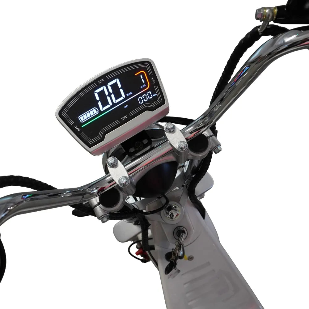 Rotakt Cruiser – Scuter Electric 1500W, 2 Locuri, 25 km/h - Alb