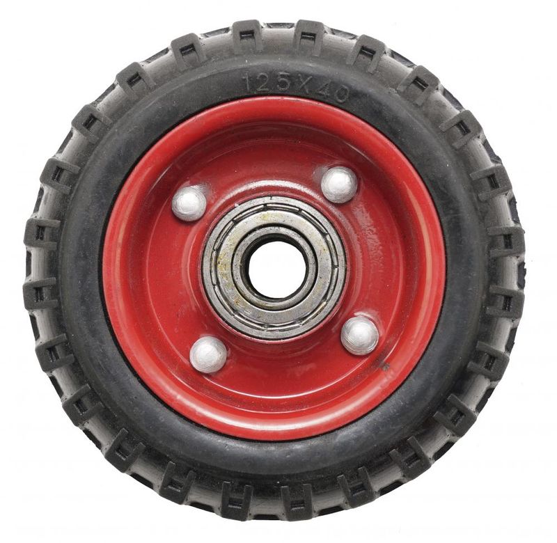 Roata carucior - mica - cauciuc brut striat - rulment - 125x40 5”