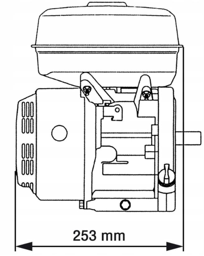 Motor benzina WOLFSON® GTX-200, 7 CP, 4 Timpi OHV (170F), ax cu pana 20mm, fulie dubla inclusa