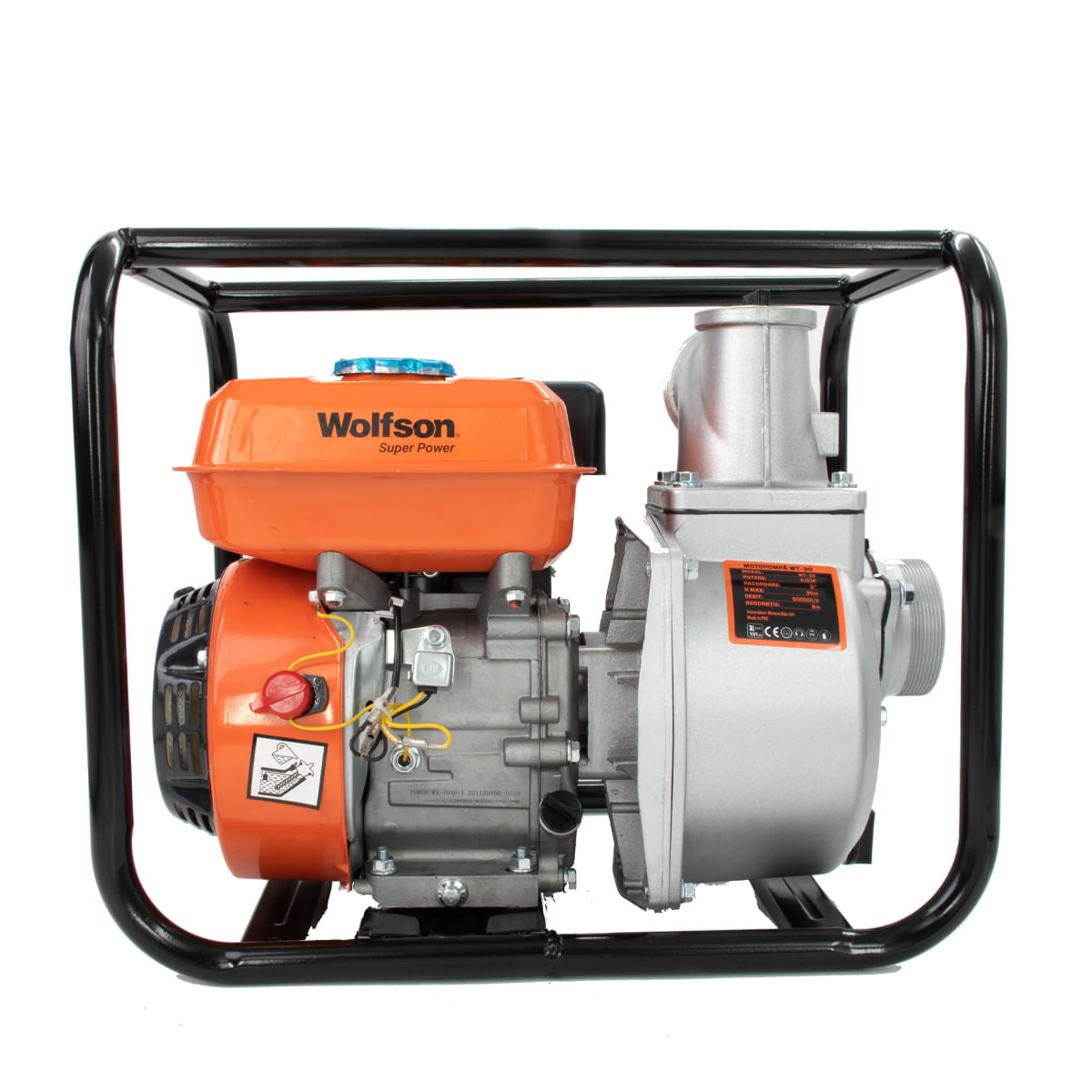 Motopompa apa WOLFSON® WT-30, 3 toli, 6.5CP, 60000l/h