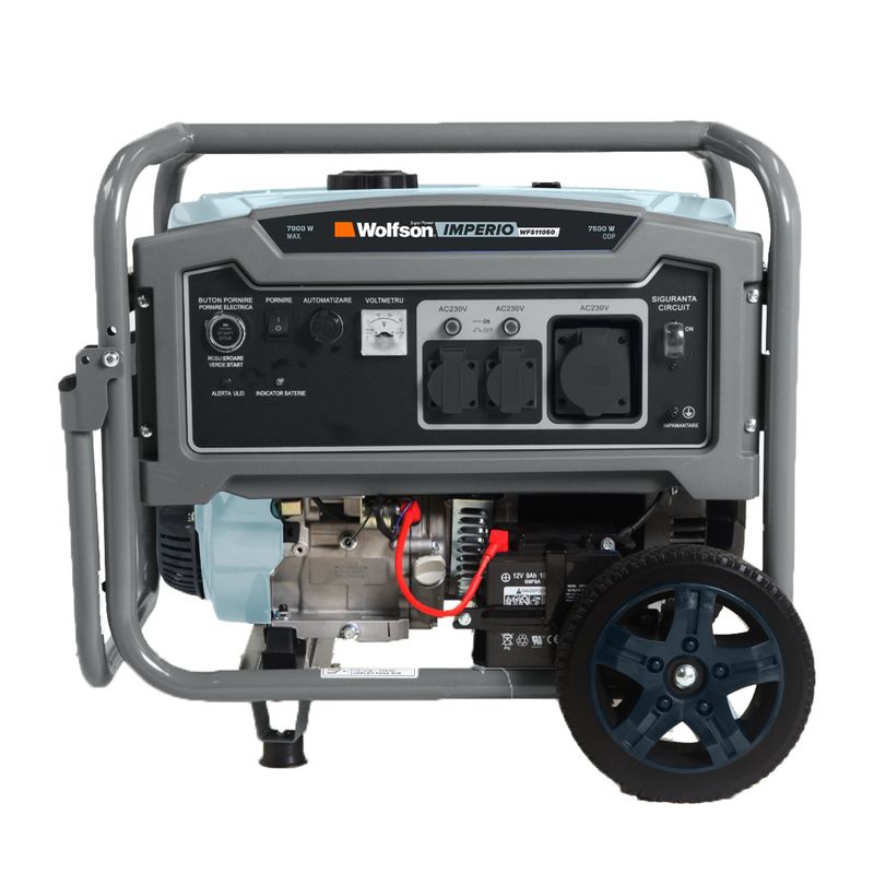 Generator de curent pe benzina Wolfson Imperio 8300, 7900W, monofazat, 17.5CP, 457cc, compatibil cu automatizare ADG11050