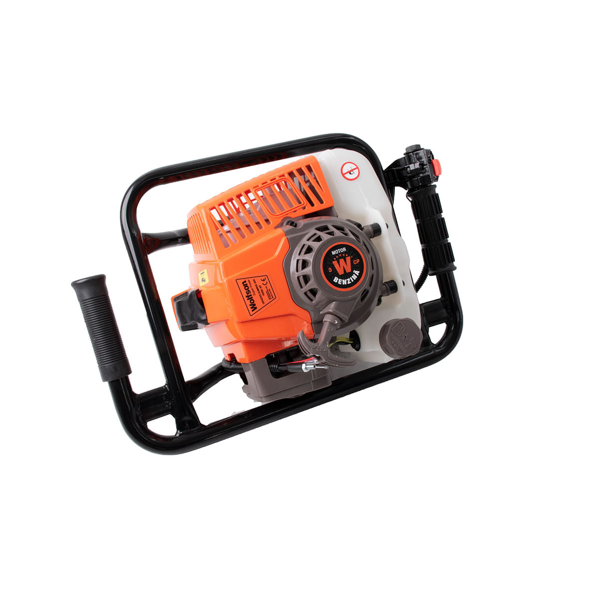 Motoburghiu foreza de pamant Wolfson® STB-630, 3CP, 63cc, 3 burghie incluse (100mm, 150mm, 200mm)