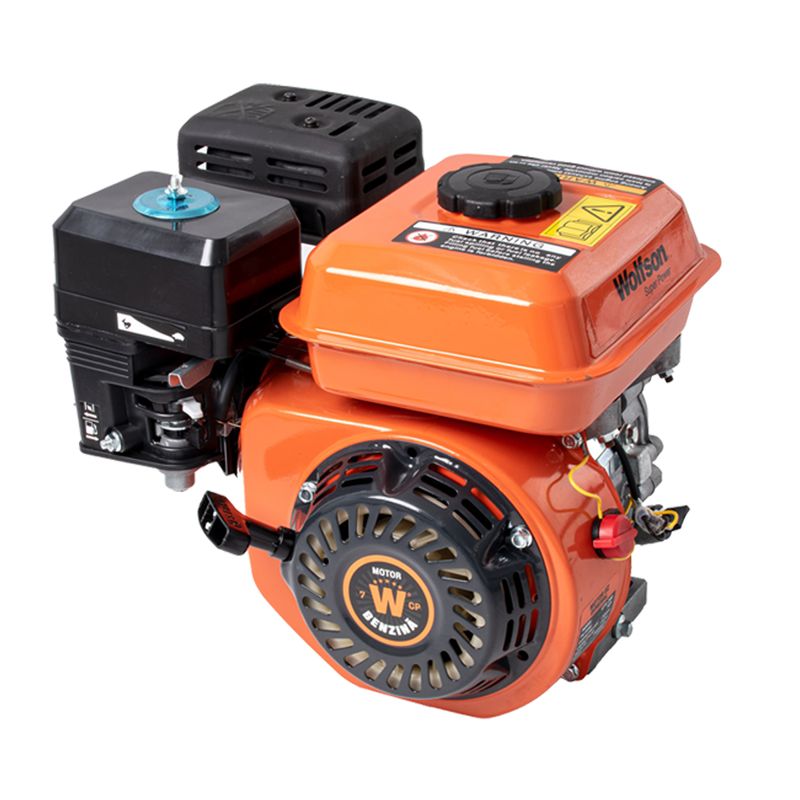 Motor benzina WOLFSON® GTX-200, 7 CP, 4 Timpi OHV (170F), ax cu pana 20mm, fulie dubla inclusa