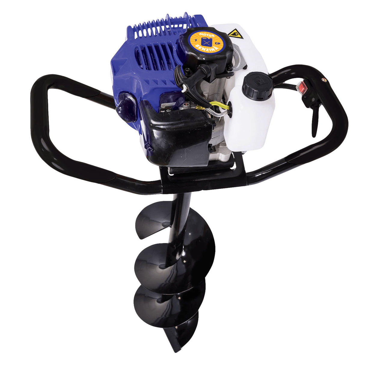Motoburghiu foreza de pamant Kamrad KMR-520, 7CP, 3 burghie incluse (100, 150 si 200mm) RESIGILAT