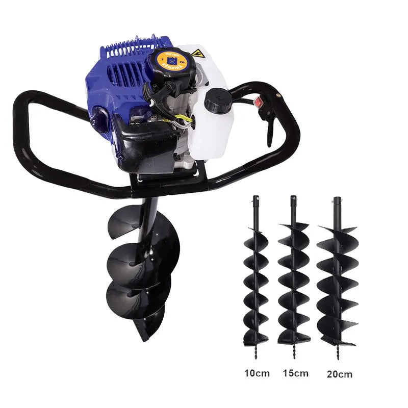 *Promo*Motoburghiu foreza de pamant Kamrad KMR-520, 7CP, 3 burghie incluse (100, 150 si 200mm)