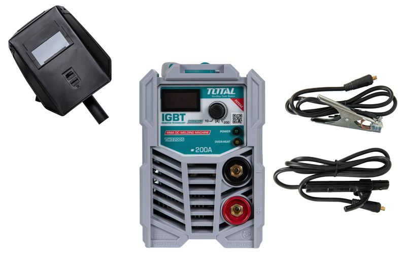 Aparat de sudura cu electrod TOTAL Industrial cu invertor MMA-200 - 200 Ah