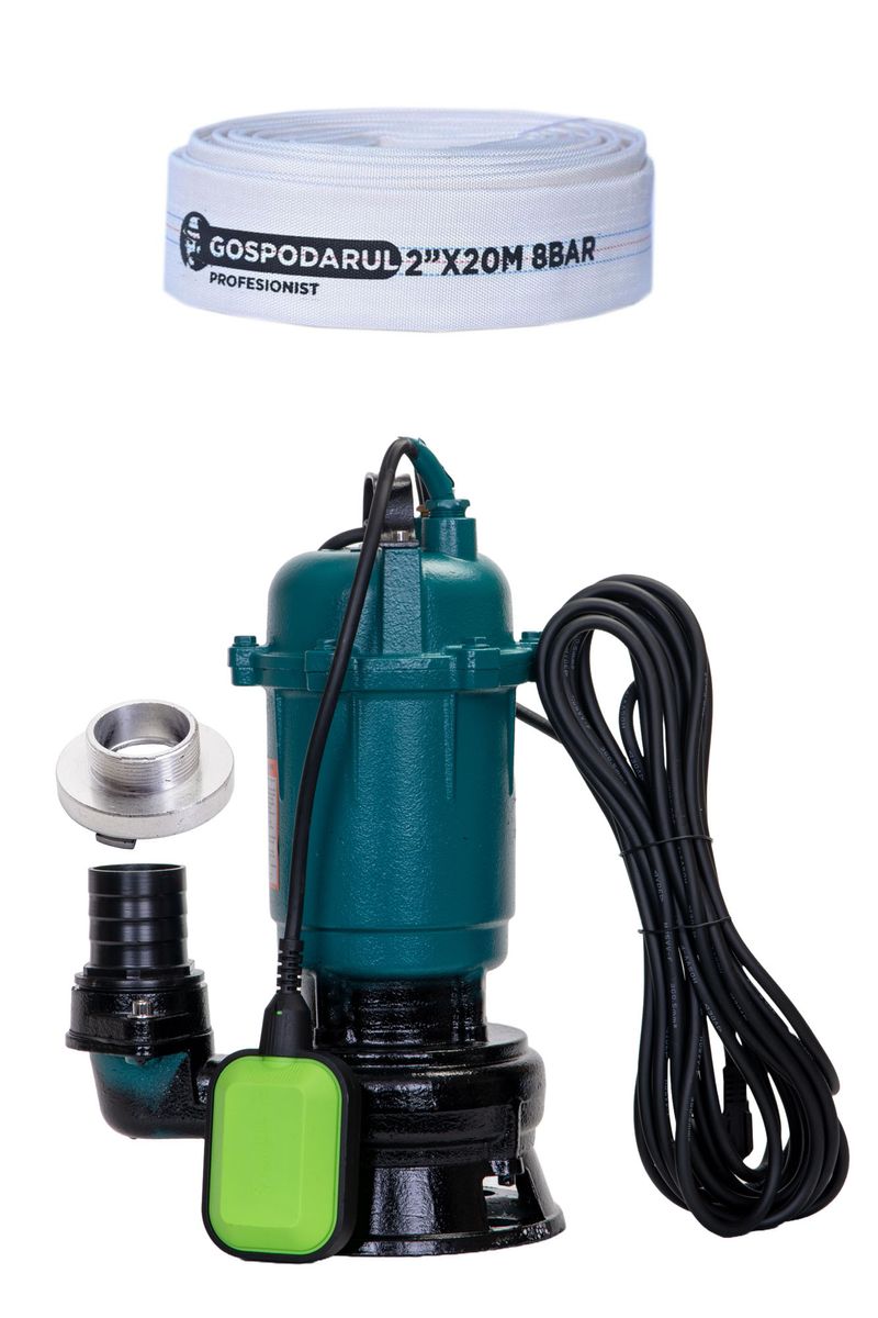 Pompa apa murdara Gospodarul Profesionist WQD-2700-F - 2700W + furtun 20m, 2"