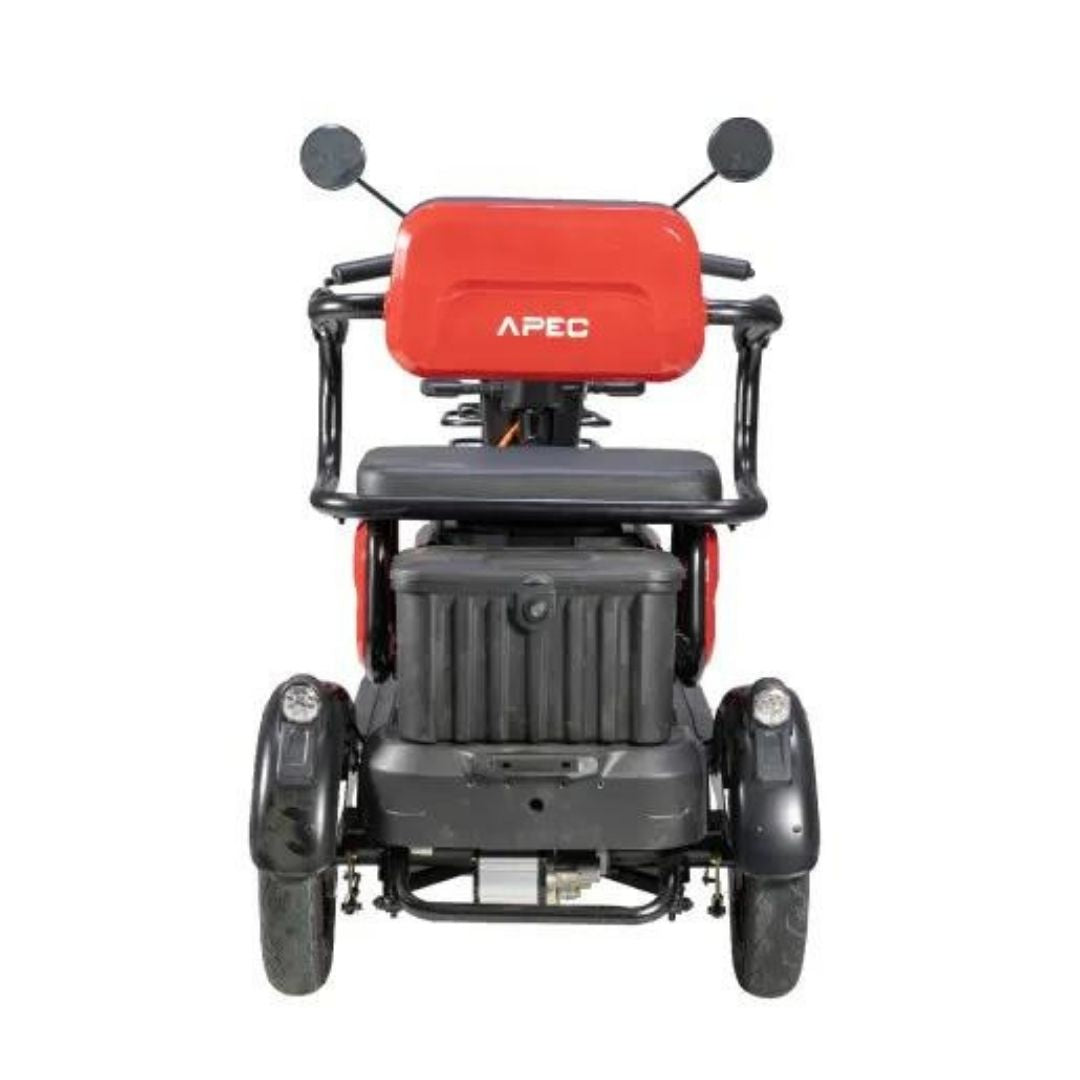 Triciclu Electric, Fara Permis, Motor 1000W, 2-3 locuri, APM2 Rosu, Autonomie pana la 36km, viteza maxima 25 km pe ora, Omologat RAR