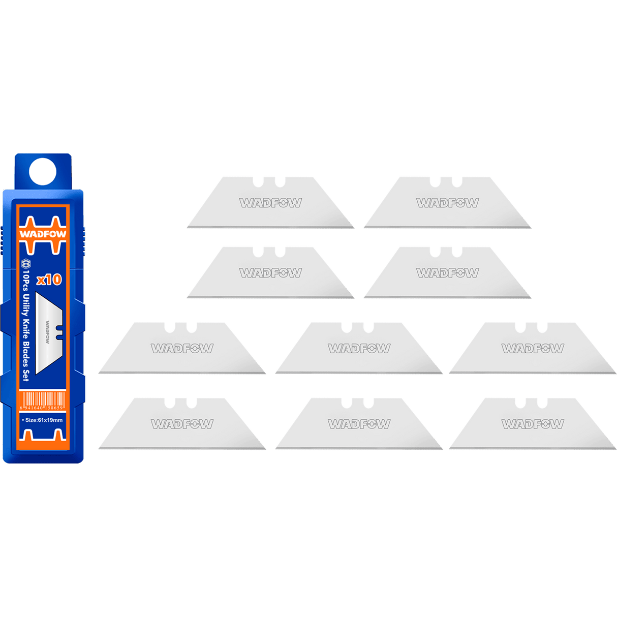 Set 10 lame cutter Wadfow, otel, 19x61mm