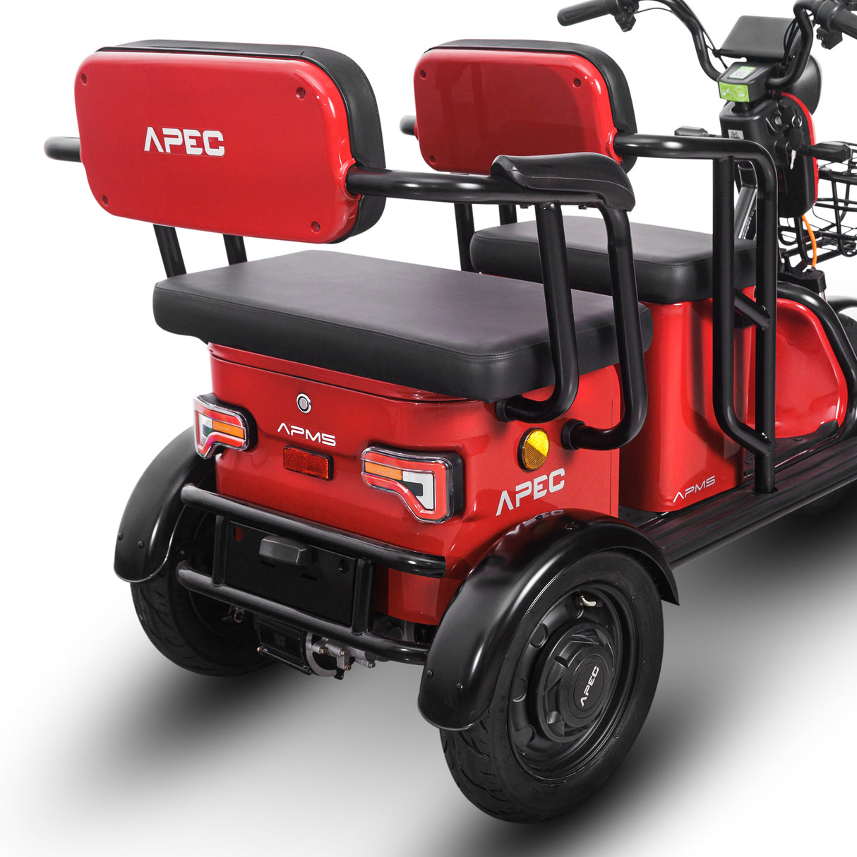 Tricicleta electrica, Volta APM5, Rosu, viteza maxima 25 km/h, Autonomie pana la 40 km