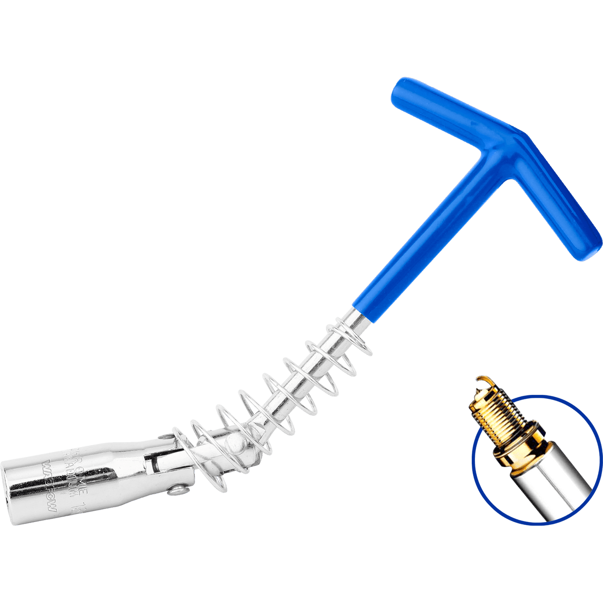 Cheie flexibila pentru bujii Wadfow, maner T, otel carbon, dimensiune 21mm