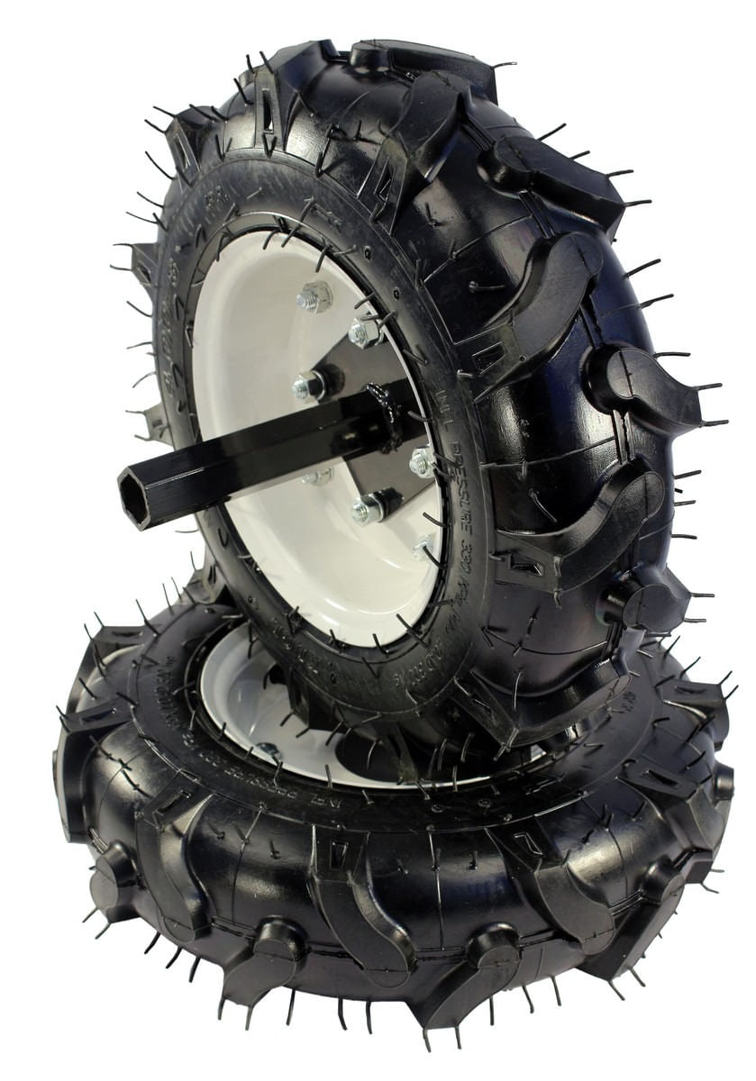 Roti cauciuc pentru motocultor O'MAC 750 / 100, dimensiune 4.00x8