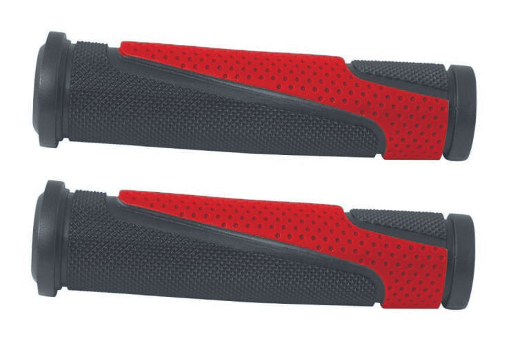 MANSOANE - CAPER - TPR Forma ergonomica Anti-alunecare - Bi-Color Negru - Rosu - 130mm