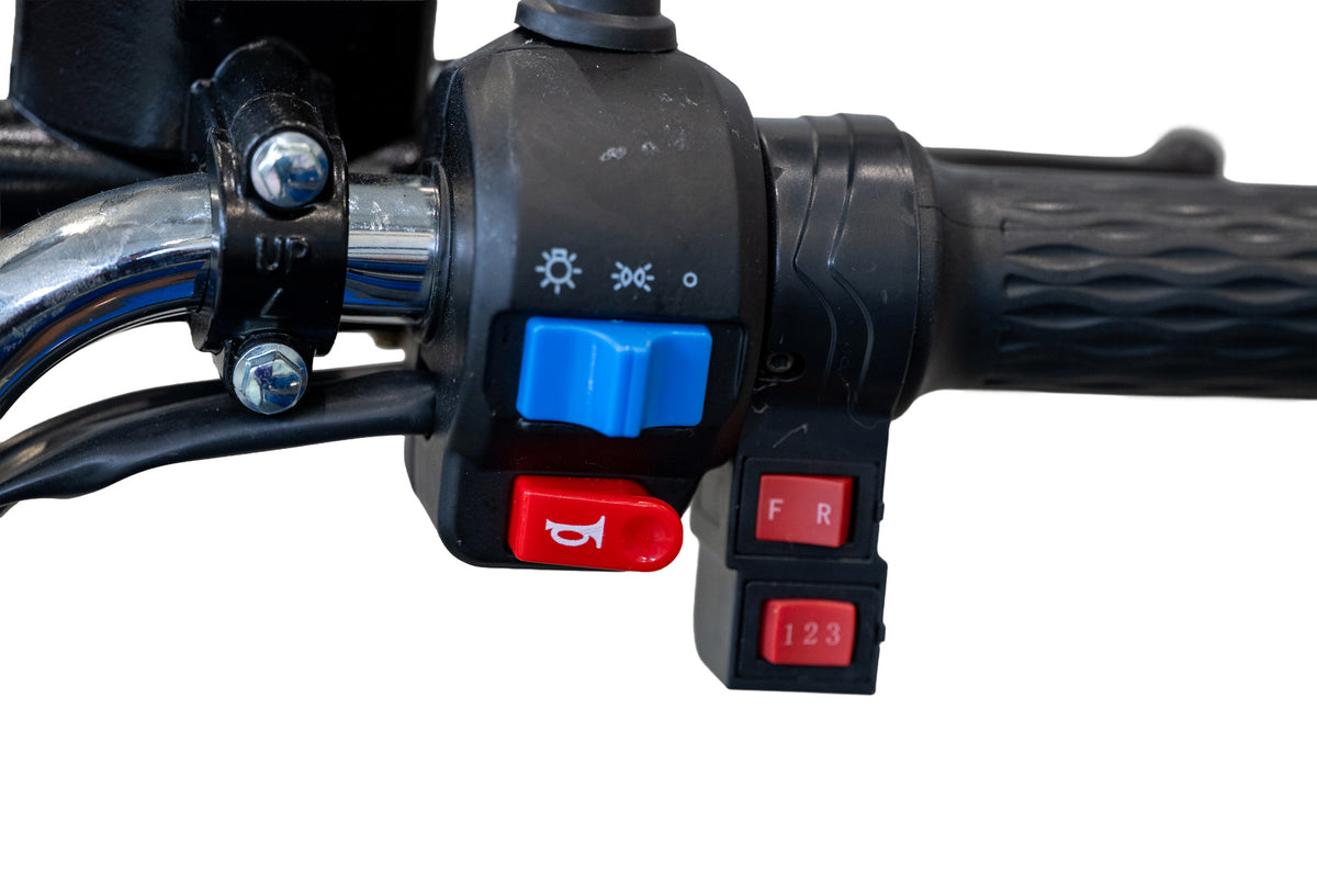 Triciclu Cargo electric BLADE Sprint 3.0 - 2000W, 25 km/h, autonomie pana la 70 km, baterie plumb-acid 72V 45Ah, capacitate maxima 600 kg, fara permis, culoare albastru