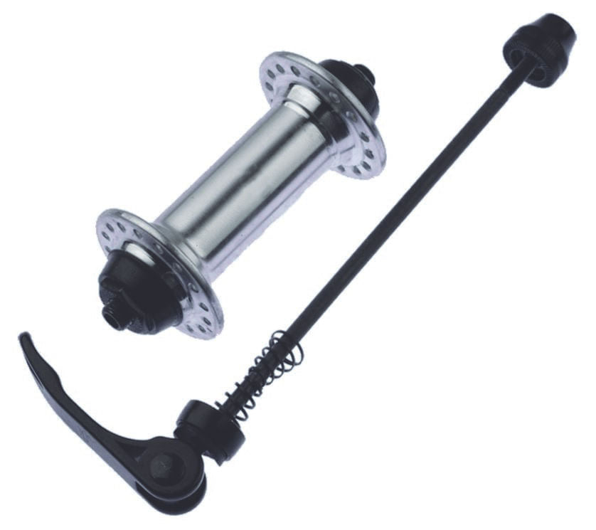 BUTUC FATA - ALUMINIU Gauri 32 - Negru Anodizat Lungime QR 112mm - Ax 9mm Cale rulare Bile d