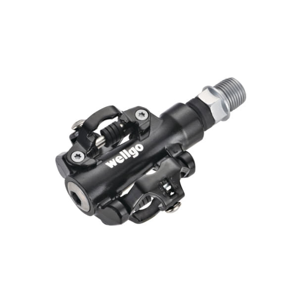 PEDALE WELLGO - M094B  -  Aluminiu  - Ax Cr-Mo  -  80.6x65.3x33.8mm  -  Negru  - 318g  -  Bucsa DU