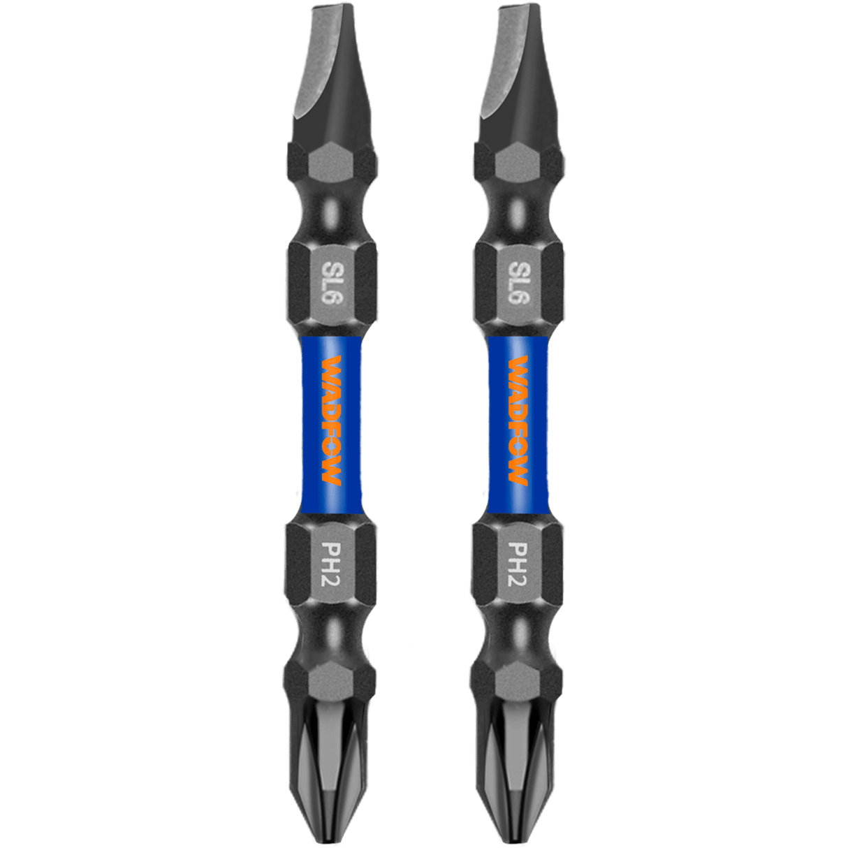 Set 2 biti de impact Wadfow, otel S2, cap dublu PH2, SL6