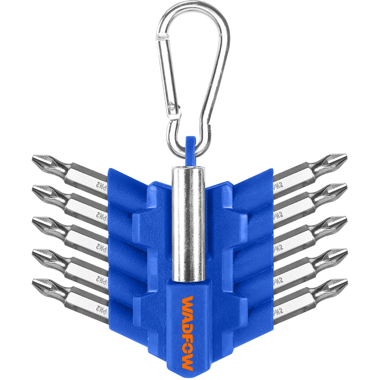 Set biti PH2 cu adaptor Wadfow, Cr-V, 11 piese