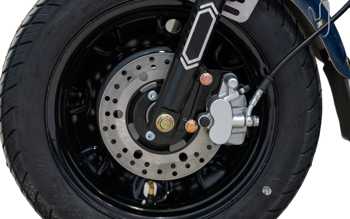 Triciclu Cargo electric BLADE Active R6 1300W, 25 km/h, autonomie pana la 50 km, baterie plumb-acid 72 V/20 Ah, capacitate maxima 500 kg, fara permis, culoare albastru