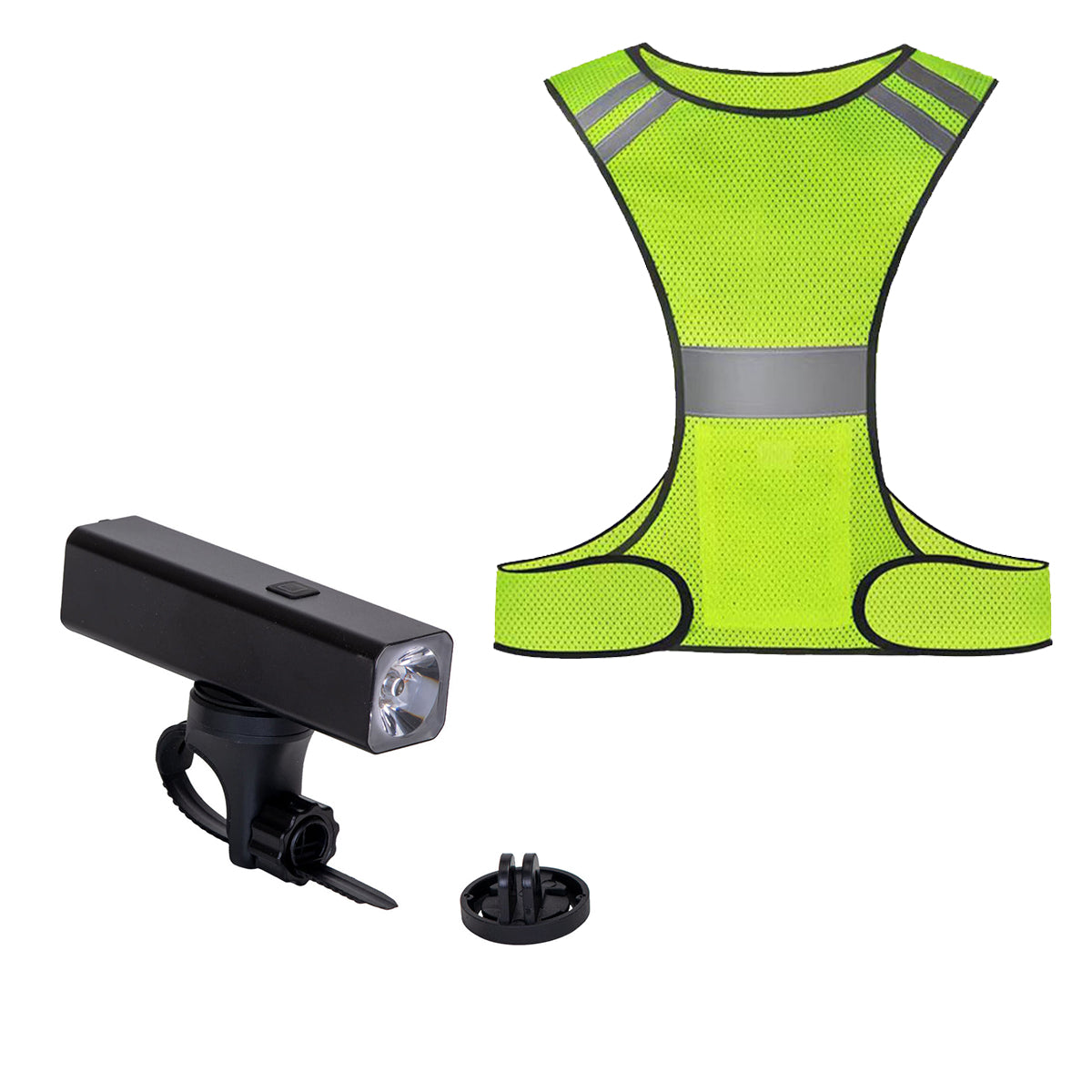 Far LED pentru bicicleta 1X1500Lm, eincarcabil Usb + Ham reflectorizant