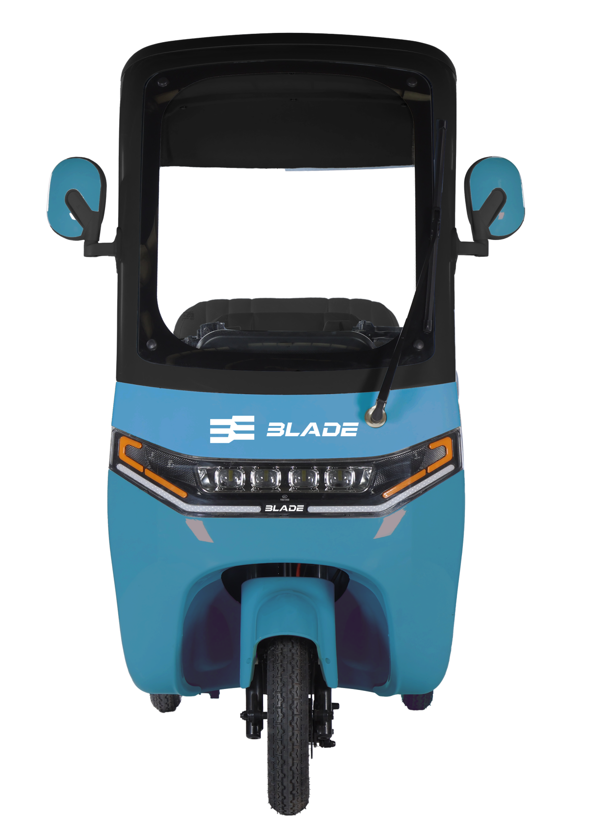 Triciclu electric pentru 2 persoane BLADE CAB X3, 1200W, 25 km/h, autonomie pana la 70 km, baterie 72V 20Ah, cu acoperis, Albastru/Negru