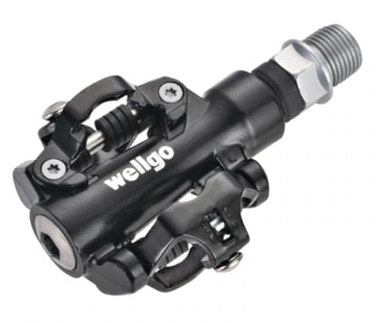 PEDALE WELLGO - M094B  -  Aluminiu  - Ax Cr-Mo  -  80.6x65.3x33.8mm  -  Negru  - 318g  -  Bucsa DU