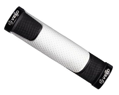 MANSOANE VELO - Slice - Cauciuc - 130mm Fixare Inele blocare - Alb/Negru