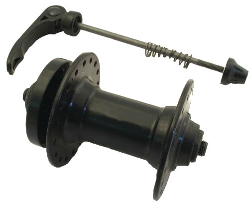 BUTUC FATA - ALUMINIU Gauri 32 frana disc - Negru Anodizat Lungime QR 112mm - Ax 9mm Cale r