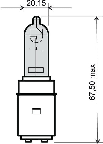 BEC HALOGEN BA20D LUMINA ALBASTRA - 12V 35/35W