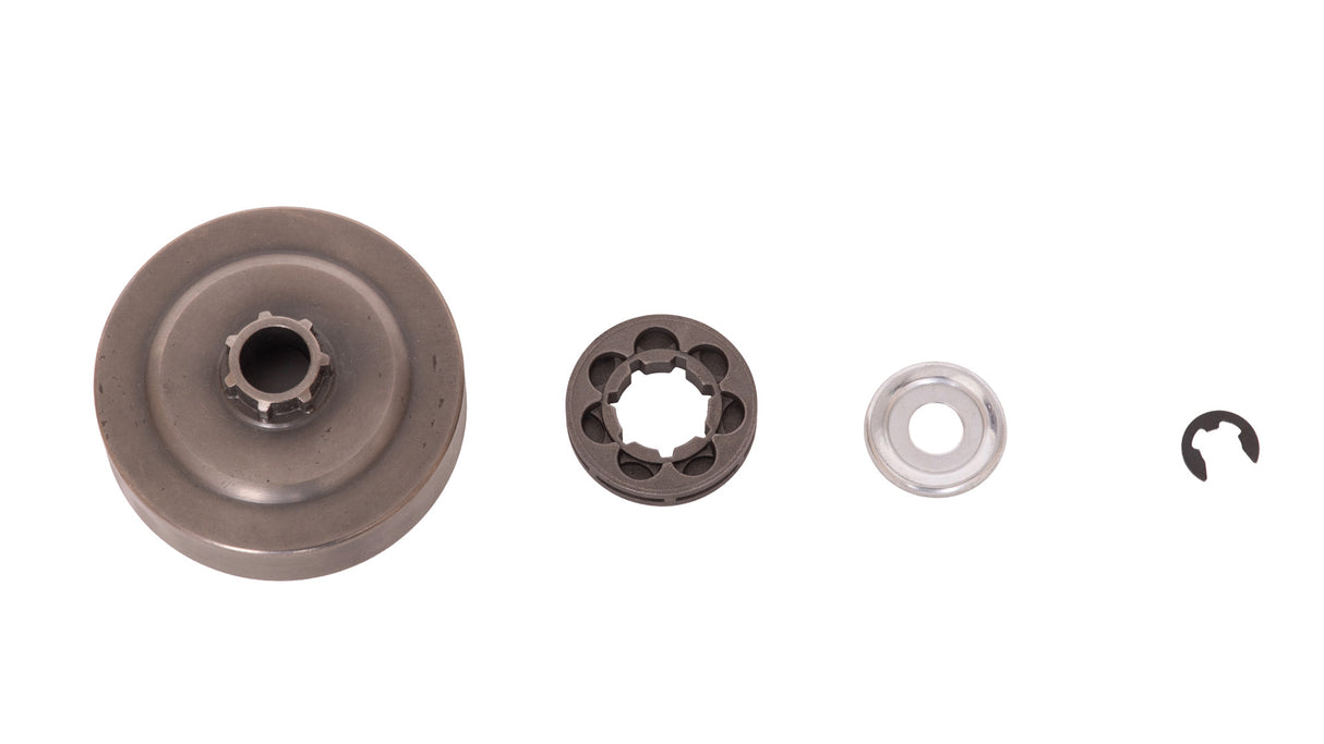 Oala ambreiaj + rotita motrica + colivie compatibil Stihl MS 170, 180, 210, 230, 250 – 3/8P 7Z (5 piese)