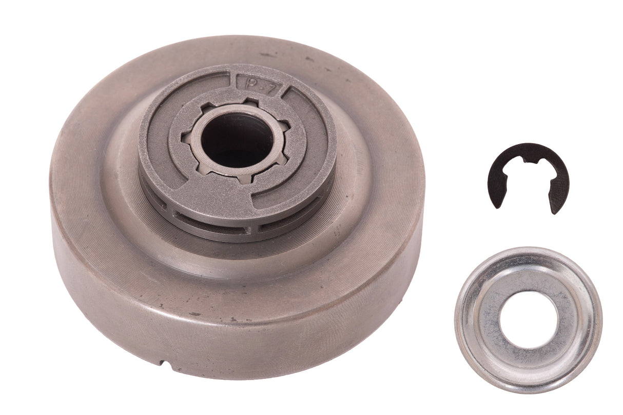 Oala ambreiaj + rotita motrica + colivie compatibil Stihl MS 170, 180, 210, 230, 250 – 3/8P 7Z (5 piese)