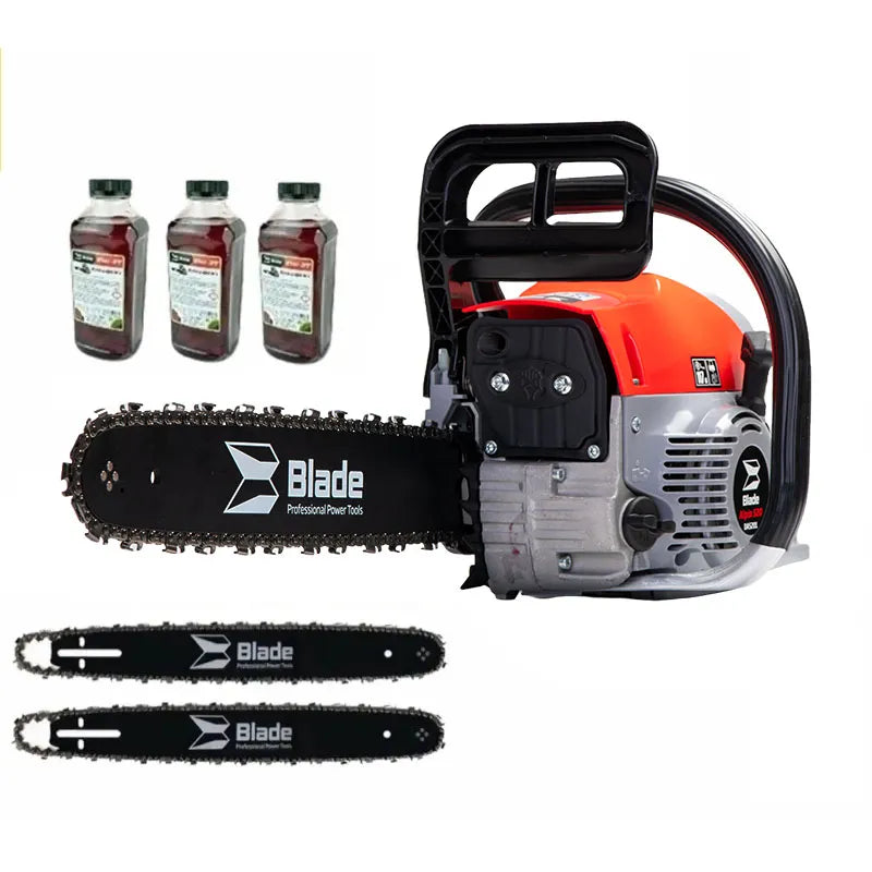 Drujba pe benzina BLADE Alpin 520 - 5CP, 2 lame si 2 lanturi + 3 Uleiuri 2T