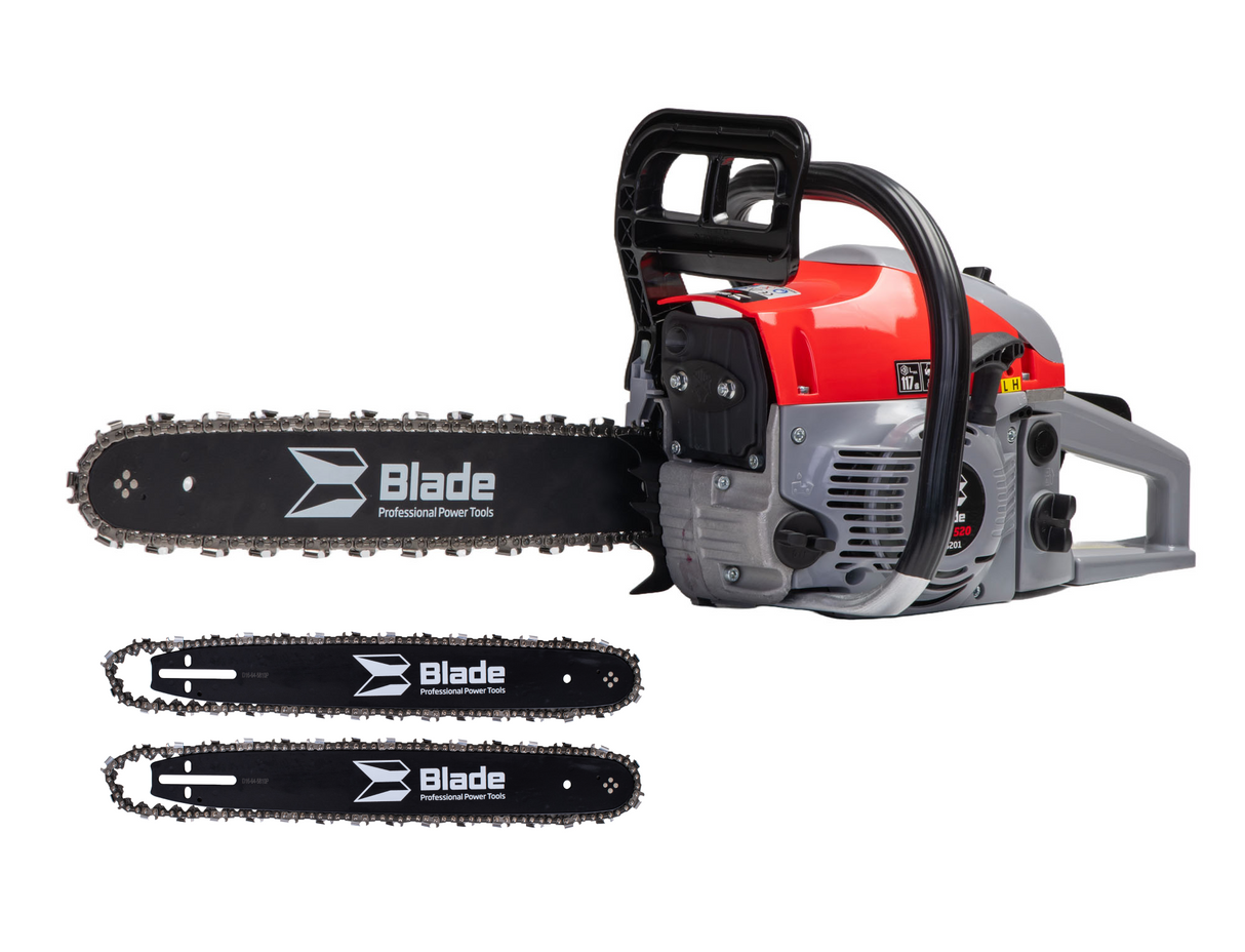 *Promo* Drujba pe benzina BLADE Alpin 520 - 5CP, 2 lame si 2 lanturi