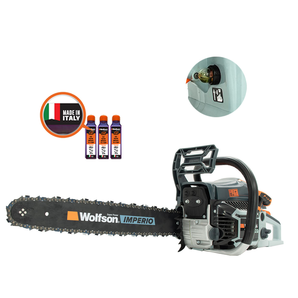 Drujba pe benzina WOLFSON 6000 - 3.2 CP, 52cc