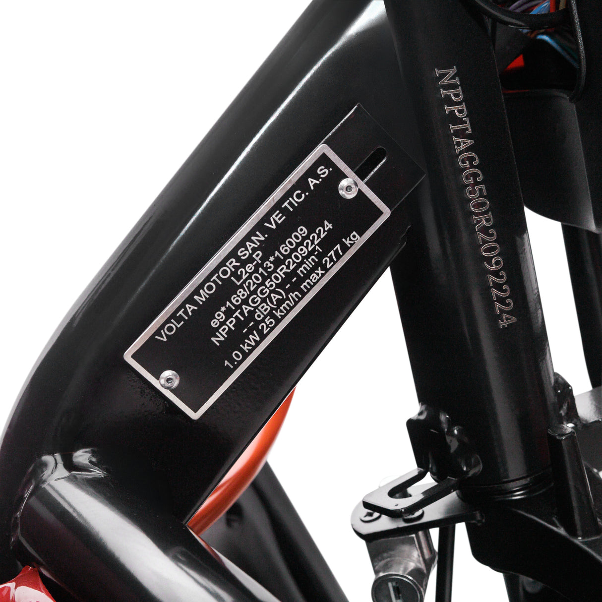 Tricicleta electrica, Volta APM5, Rosu, viteza maxima 25 km/h, Autonomie pana la 40 km